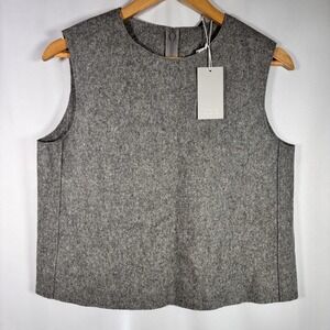 Cos Wool Blend Sleeveless Top Womens Small EU 38 Office Modern Quiet Luxury NWT